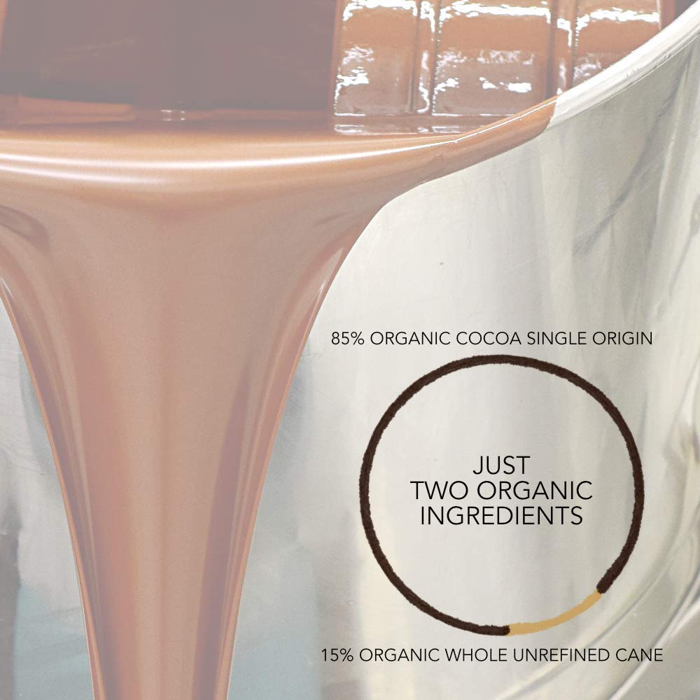 Chocolate para picar República Dominicana 85% | Paquete de 3 | Certificado orgánico | Sin gluten ni soja | 2 ingredientes 