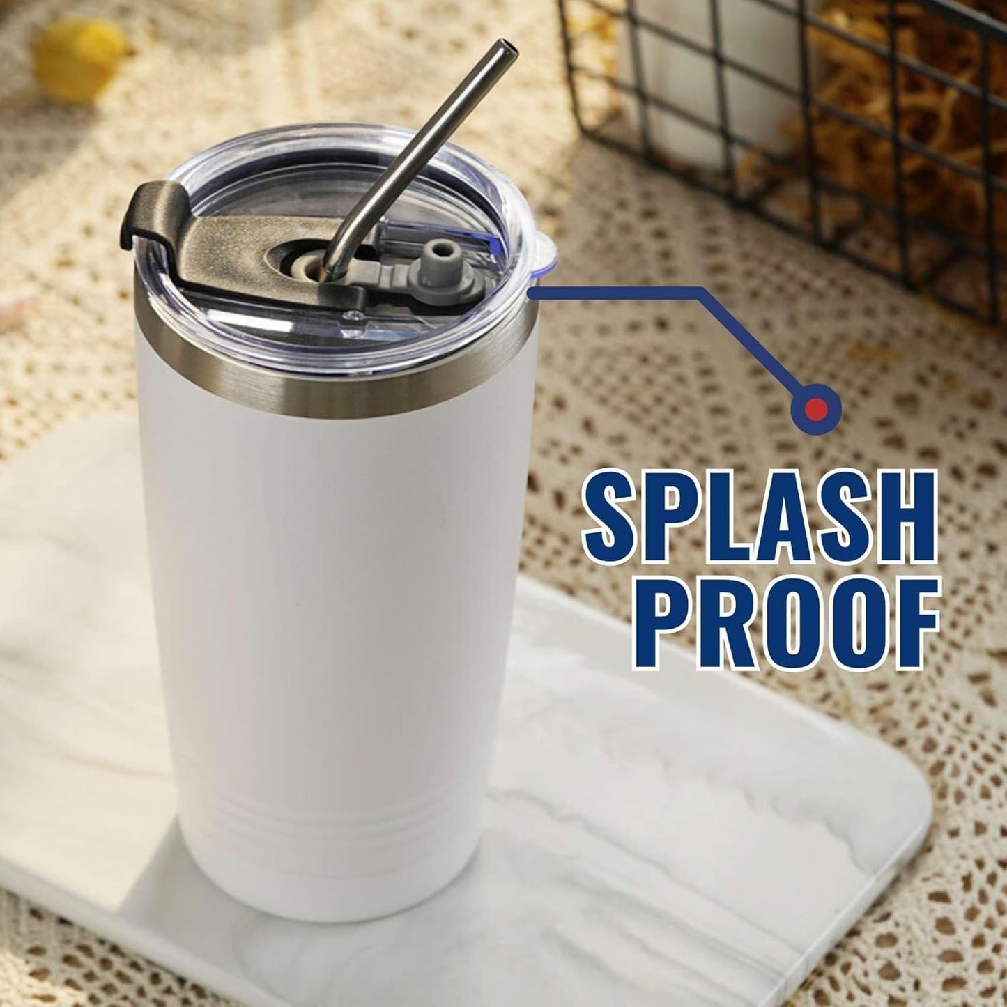 Taza térmica de viaje de República Dominicana de 590 ml: regalo divertido "No estoy gritando". 