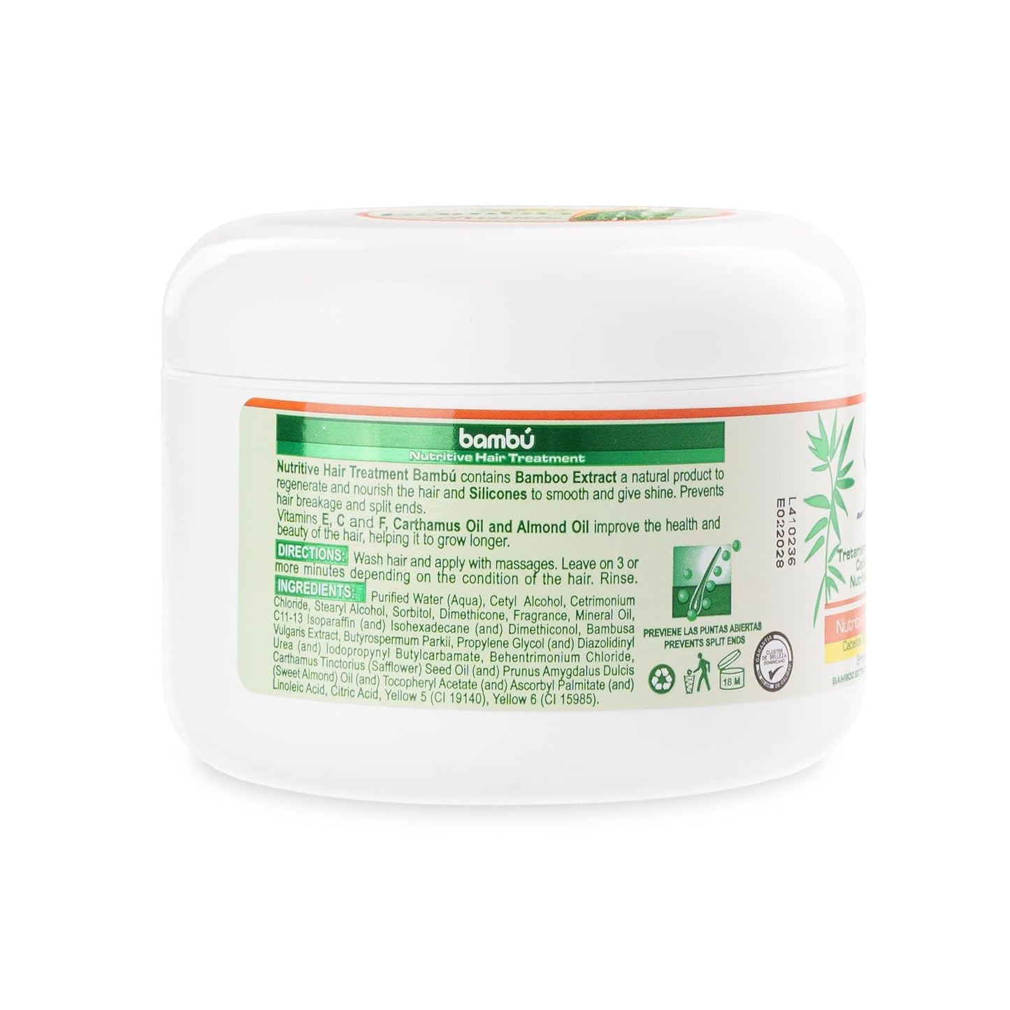 Tratamiento capilar nutritivo de bambú con mezcla de silicona (8 oz)