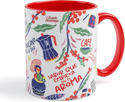 Taza de Café Santo Domingo de edición limitada - 325 ml "Dominicanidad" (Paquete de 1) 