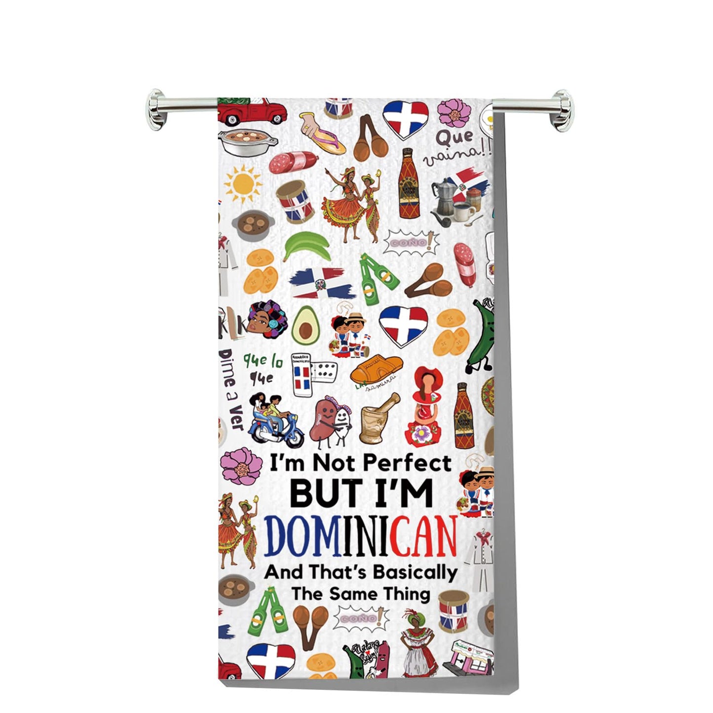 Toalla de cocina con la bandera de República Dominicana 