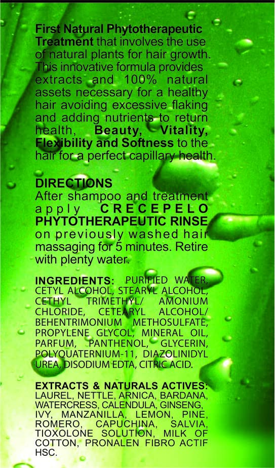 Crece Pelo Natural Hair Growth Duo – Shampoo & Rinse Set (12.5 oz each)