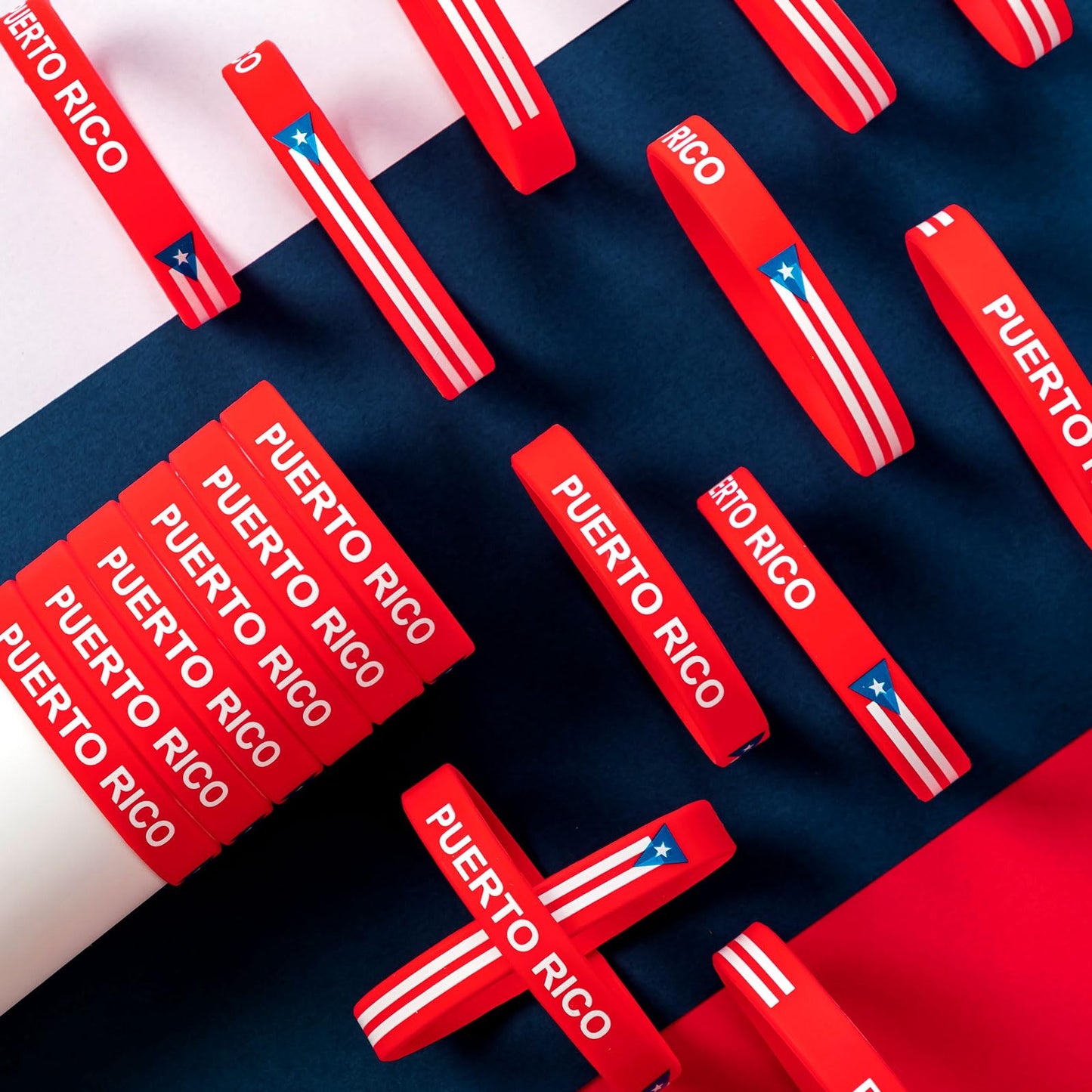 Pulseras de silicona de República Dominicana – 60 pulseras para regalos de fiesta 