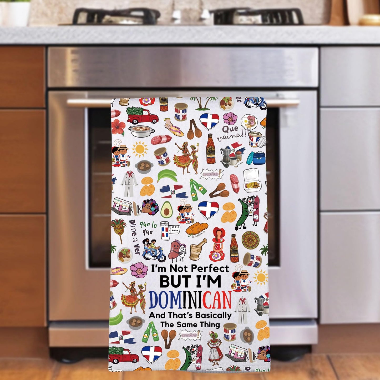 Toalla de cocina con la bandera de República Dominicana 