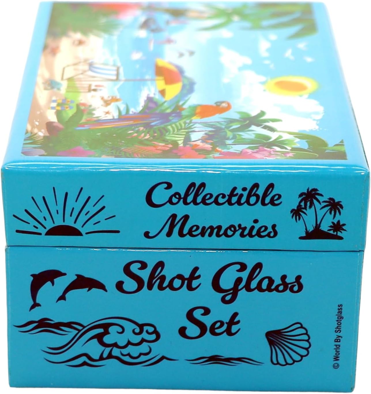 Juego de vasos de chupito caribeños de República Dominicana (juego de 2) 