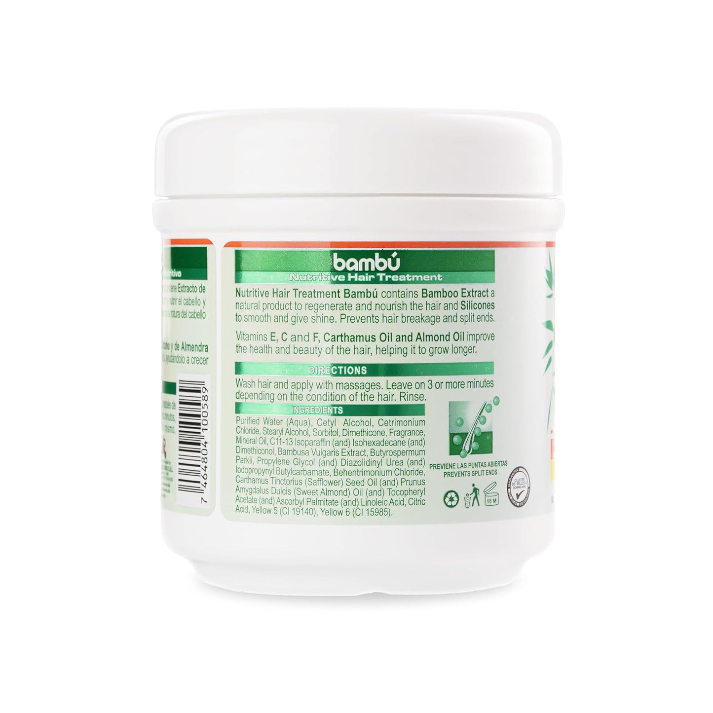 Tratamiento capilar nutritivo de bambú con mezcla de silicona (16 oz) 