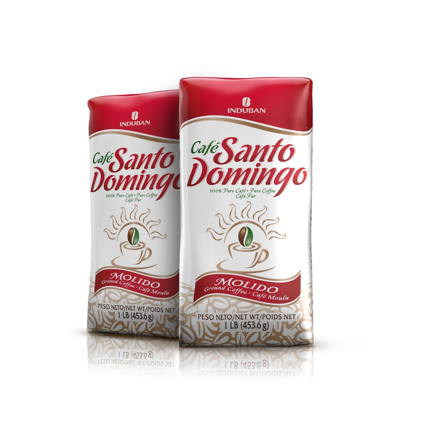 Café Santo Domingo, 16 oz Bag, Ground Coffee, Medium Roast - Product from the Dominican Republic (Pack of 2)