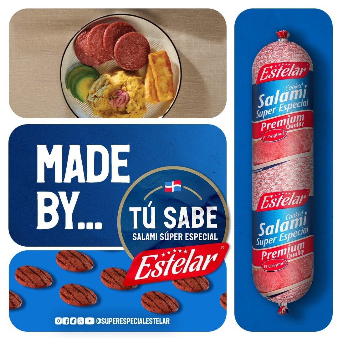 Salami Super Especial Estelar Paquete de 2 (2 lb cada uno) – Auténtico Salami Dominicano 