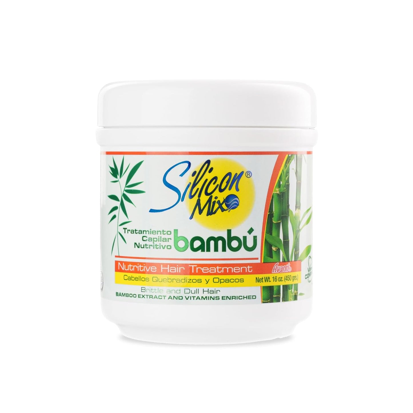 Tratamiento capilar nutritivo de bambú con mezcla de silicona (16 oz) 
