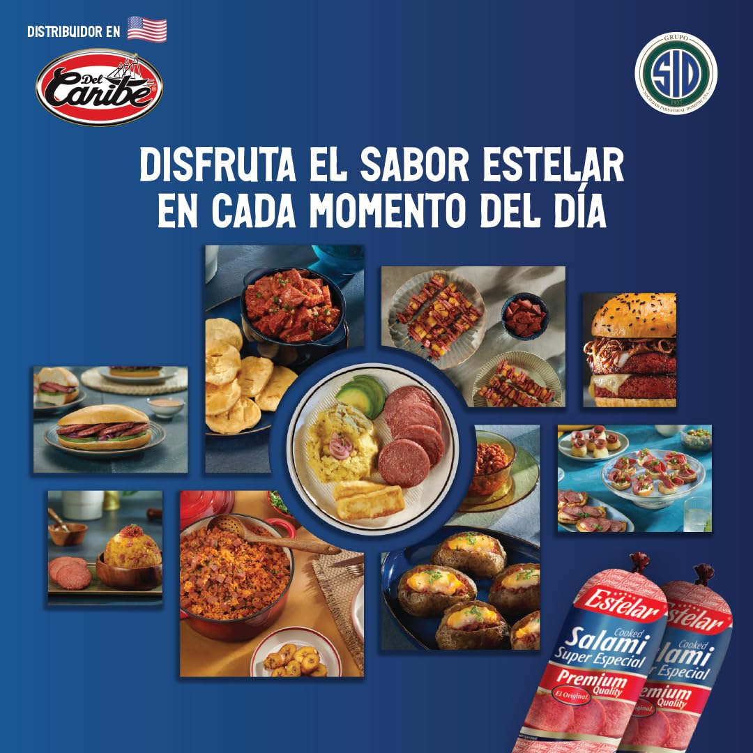 Salami Super Especial Estelar Paquete de 2 (2 lb cada uno) – Auténtico Salami Dominicano 