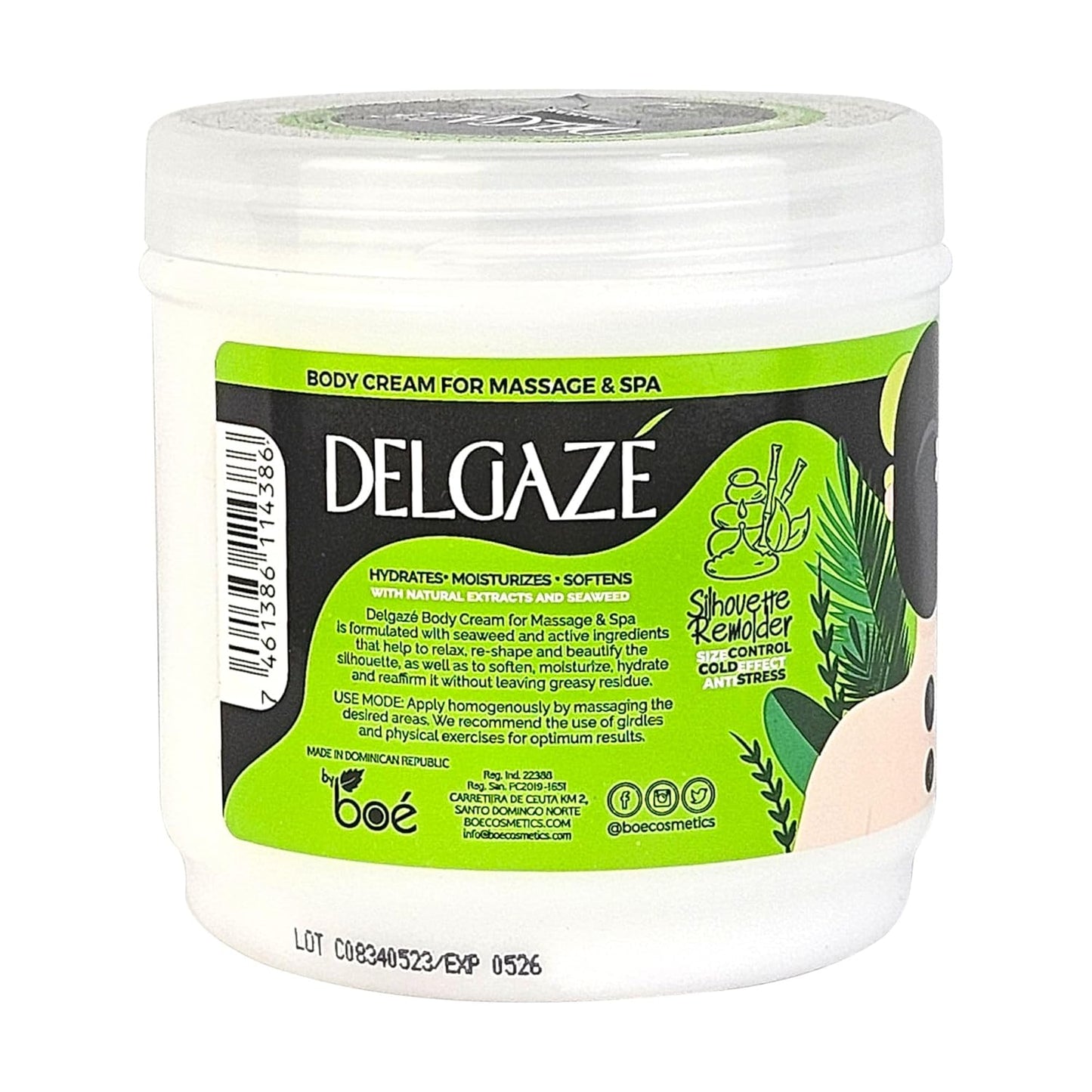 Delgazé Thermoactive Massage Cream with Seaweed – Firming & Hydrating Body Cream 16 oz