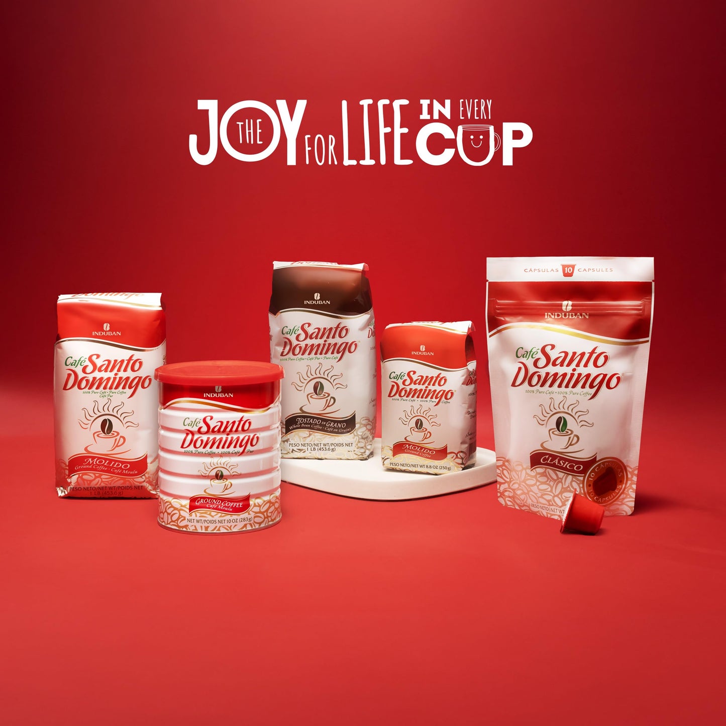 Café Santo Domingo, bolsa de 16 oz, café en grano, tueste medio - Producto de República Dominicana (paquete de 4) 