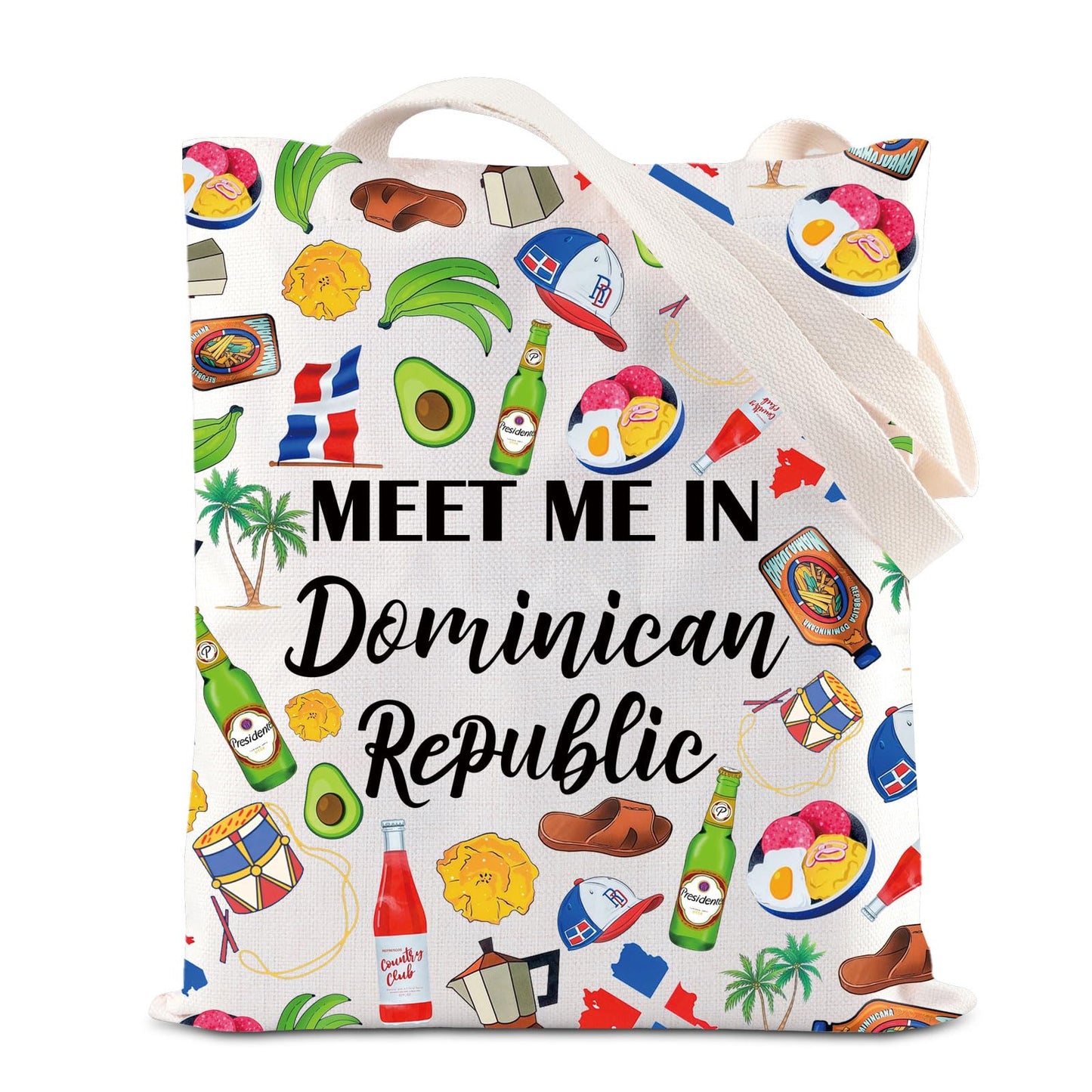 Bolsa de tela KUIYAI para vacaciones en República Dominicana, regalo de viaje a República Dominicana, regalo de recuerdo para escapadas, regalo para amantes de República Dominicana