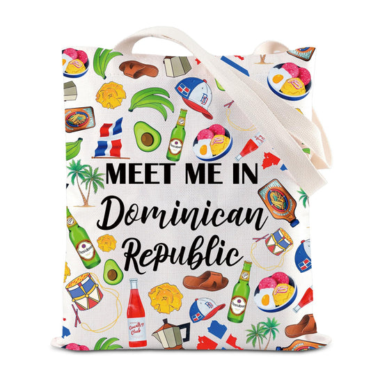 Bolsa de tela KUIYAI para vacaciones en República Dominicana, regalo de viaje a República Dominicana, regalo de recuerdo para escapadas, regalo para amantes de República Dominicana