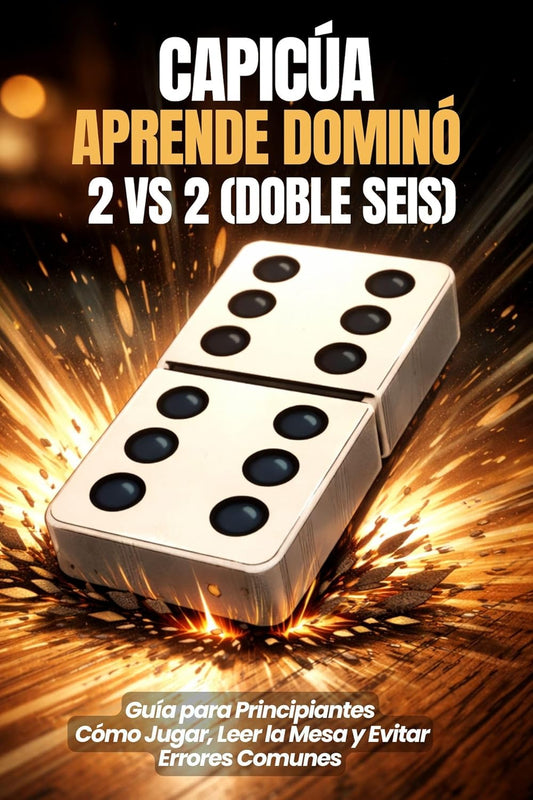 Capicúa | Aprende Dominó 2 vs 2 (Doble Seis): Guía para Principiantes: Cómo Jugar, Leer la Mesa y Evitar Errores Comunes (Spanish Edition)