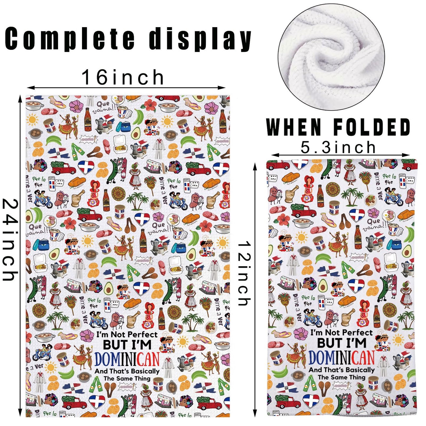 Toalla de cocina con la bandera de República Dominicana 