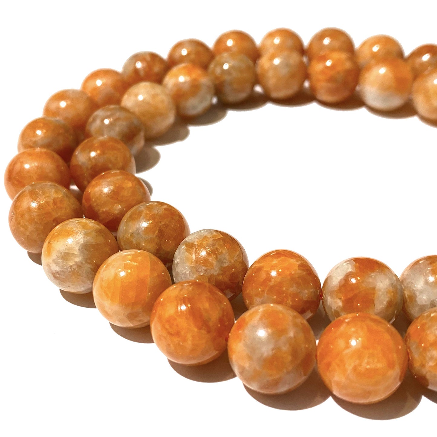 Cuentas sueltas de larimar Barahona de ABCGEMS, 10 mm, redondas y lisas, con inclusiones dendríticas negras, tira de 39 cm, agujero de 1 mm, República Dominicana, suministros para bisutería 