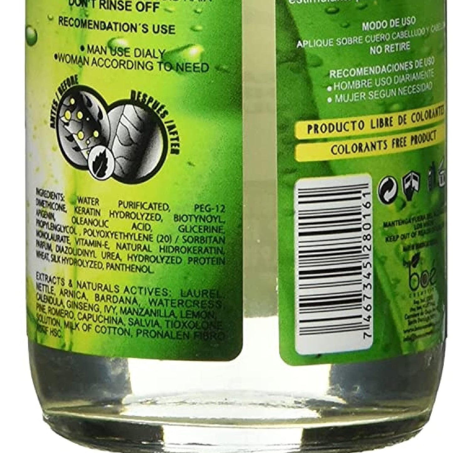 Kit para el crecimiento del cabello de Boe Cosmetics - Incluye gotas para el cabello 