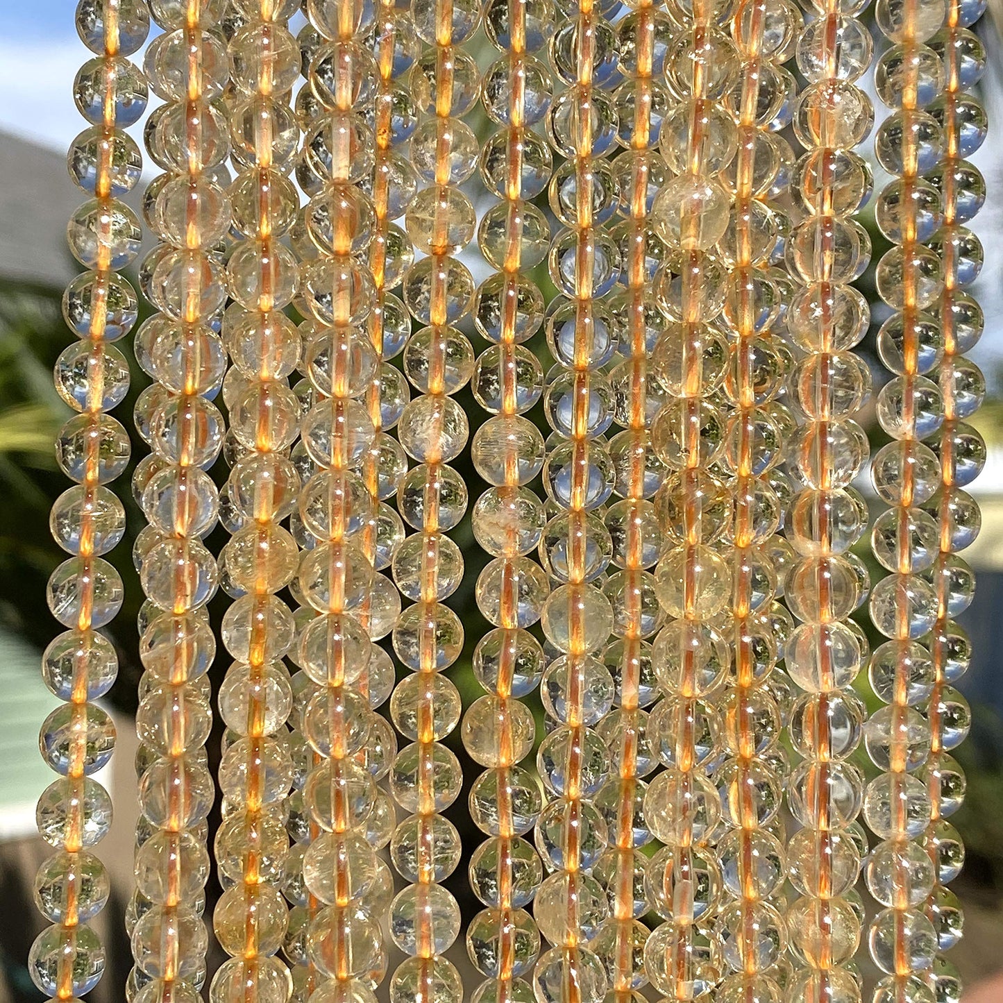 Cuentas sueltas de larimar Barahona de ABCGEMS, 10 mm, redondas y lisas, con inclusiones dendríticas negras, tira de 39 cm, agujero de 1 mm, República Dominicana, suministros para bisutería 