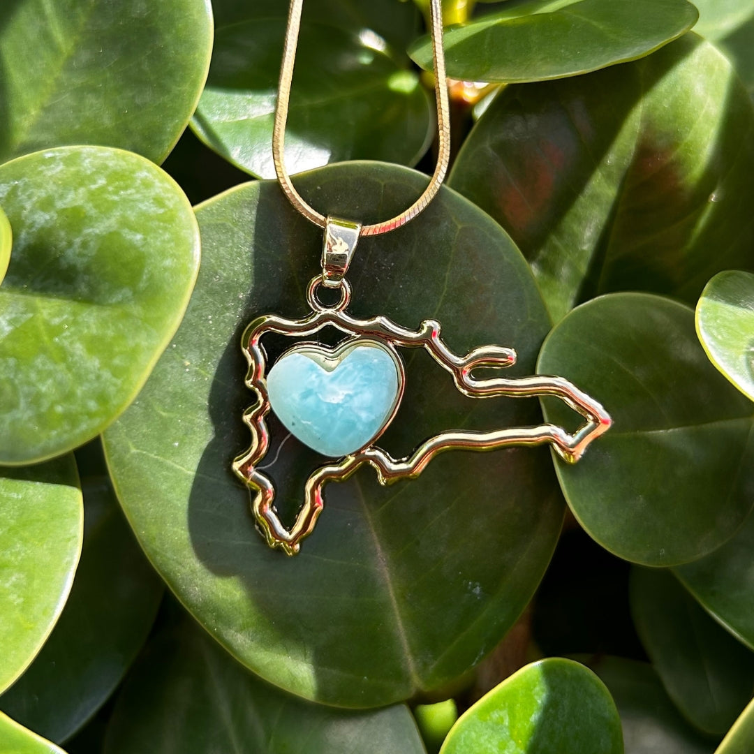 Beautiful High Grade Larimar Heart deals Pendant Directly From Dominican Republic