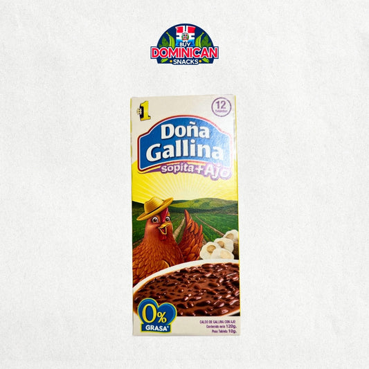 Doña Gallina + Ajo: ¡Un reconfortante sabor a la tradicional comida dominicana! - 12 tabletas