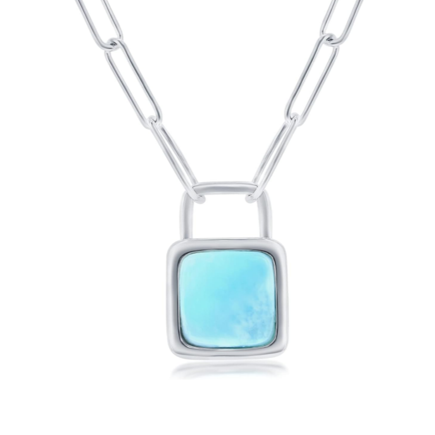 Larimar Cushion-Cut Necklace | Amazon