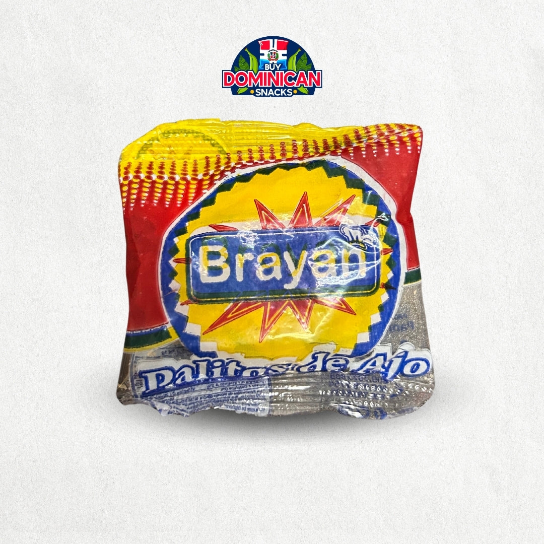 Palitos de Ajo Brayan - 15g de snacks dominicanos