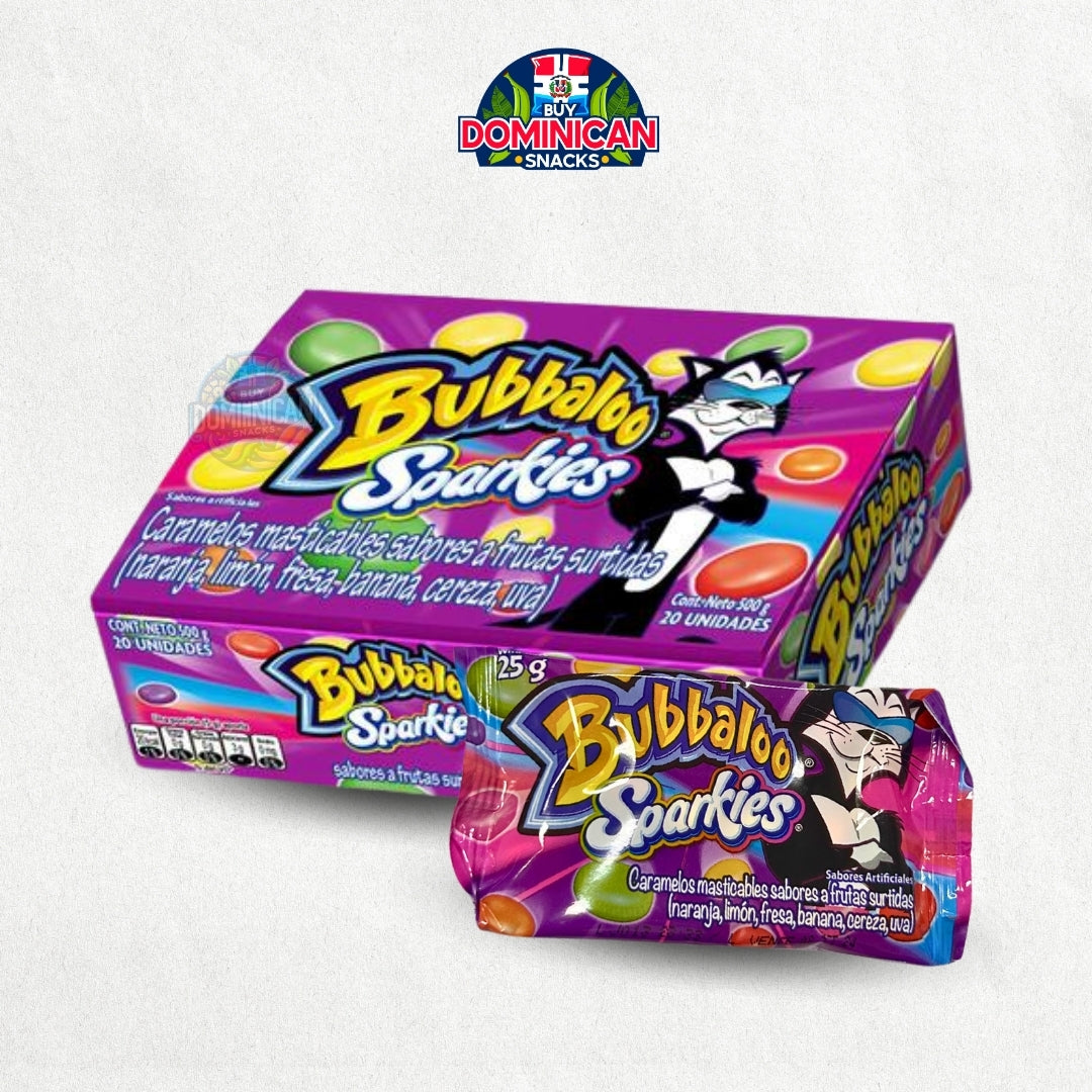 Caramelo Bubbaloo Sparkies Caramelo - 20 Unidades / 25g