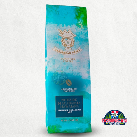 Caribbean Pearl MACADAMIA HAWAIIAN NUT Coffee - 12 oz of 100% Arabica Dominican Flavored coffee