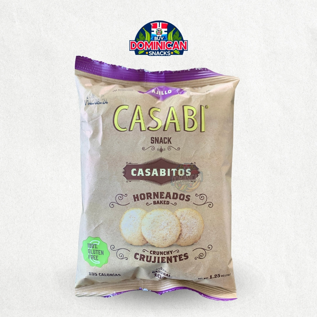 Dominican Chip Garlic Casabe - Casabi Al Ajillo Snack - 35g