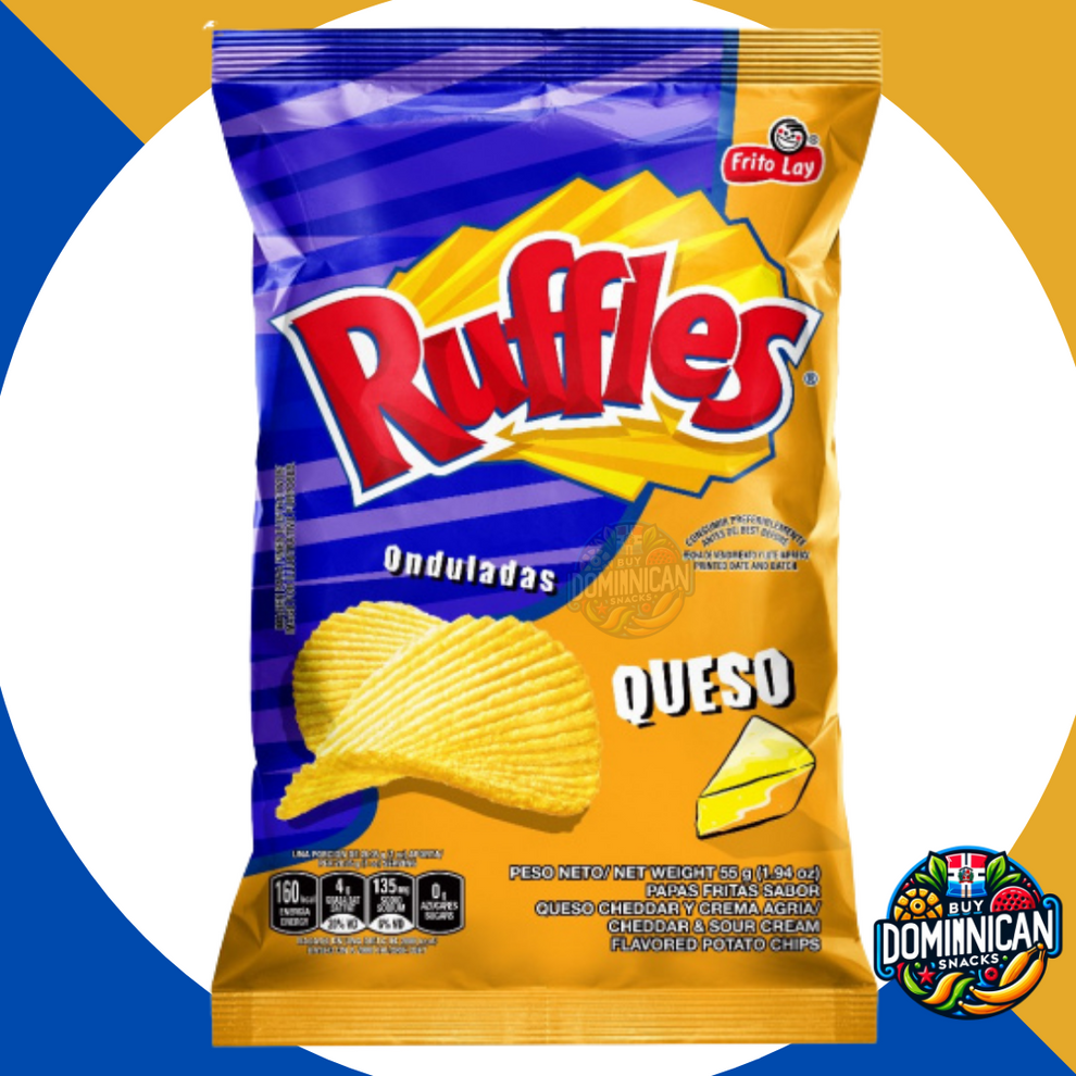 Cheddar Ruffles Potato Chips Frito Lay Dominican Chip Cheesy Delight