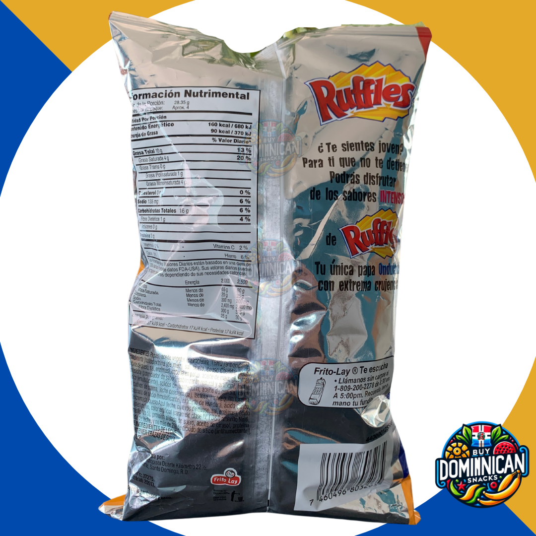 Cheddar Ruffles Potato Chips Frito Lay Dominican Chip Cheesy Delight