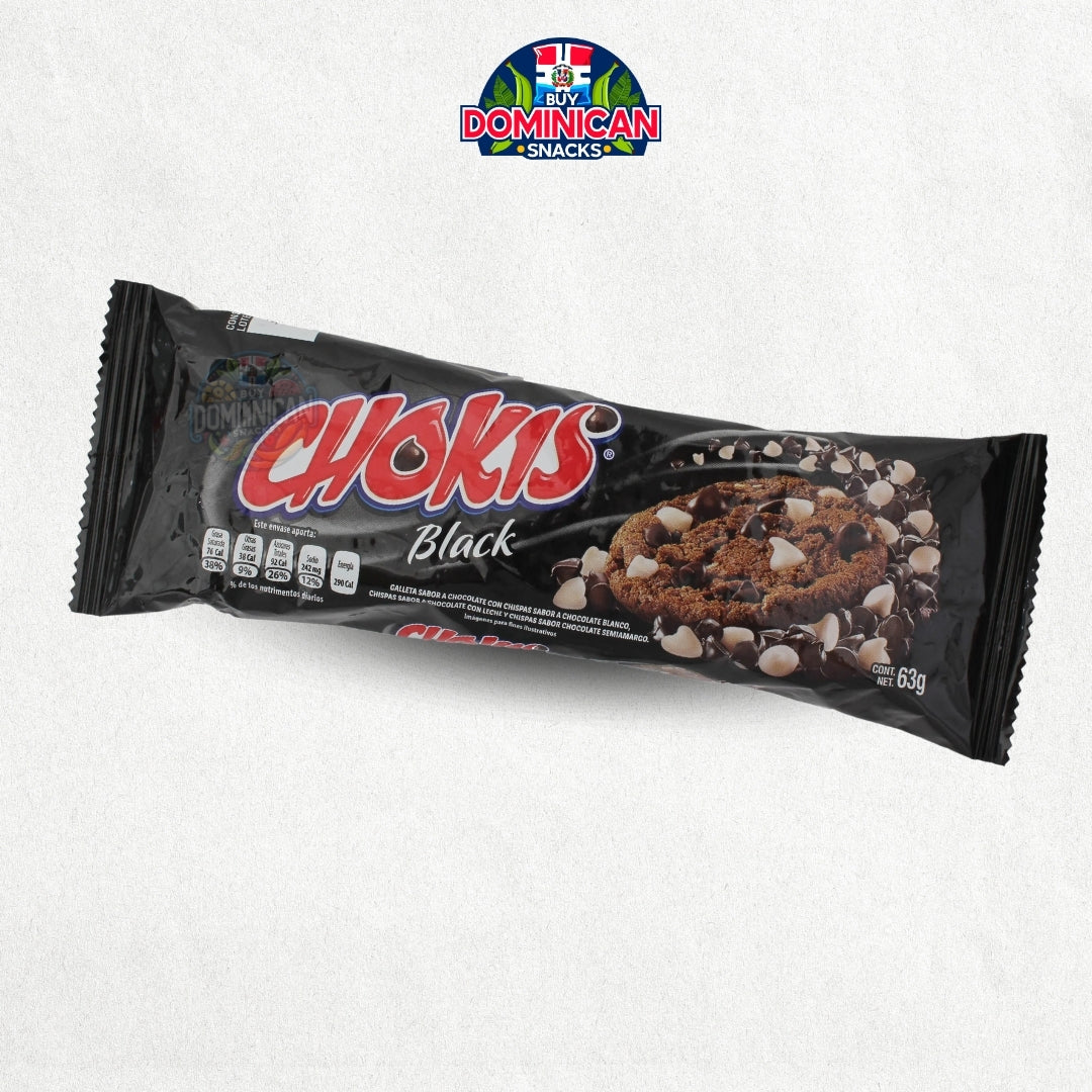 Gamesa chokis negro - 63g de galletas con chispas de chocolate blanco y negro