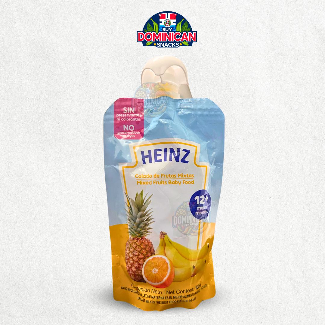 Compota de frutas Heinz - postre de manzana, pera, fruta mixta, melocotón, guayaba y postre de frutas 113g