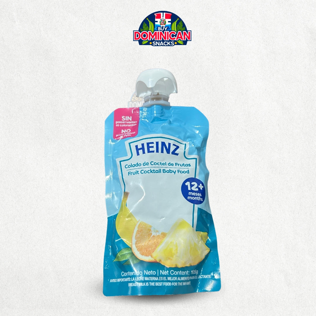 Compota de frutas Heinz - postre de manzana, pera, fruta mixta, melocotón, guayaba y postre de frutas 113g