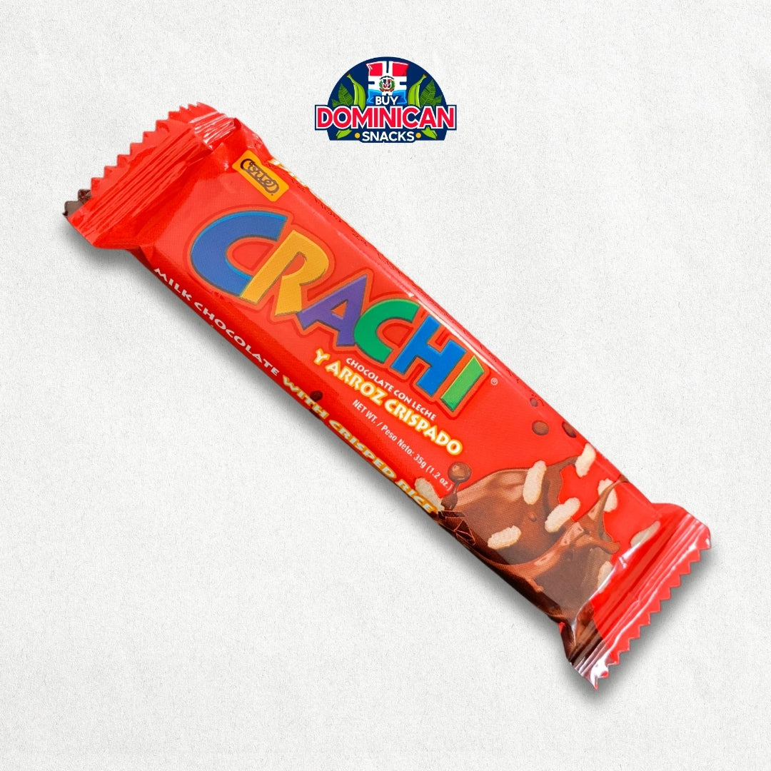 Cortes Crashi - Chocolate con Leche con Arroz Crujiente 35g - Candy Bar Dominicana 