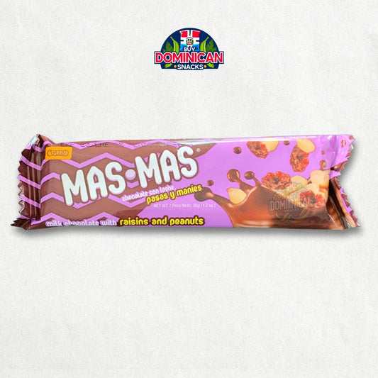 Cortes Mas Mas Milk Chocolate with Raisins and Peanuts 35g - Dominican Candy Bar