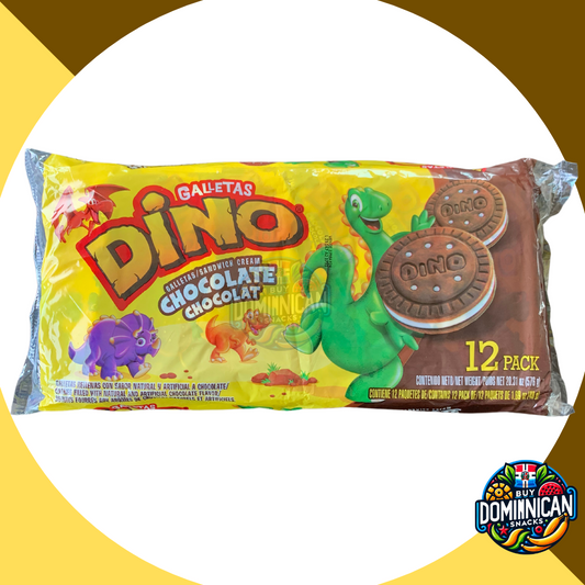 Dino Sandwich Cream Cookies 12 Pack Chocolate