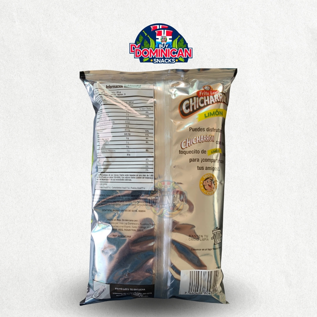 Chicharrón dominicano crujiente - Frito Lay Lemon Pork Rind Chips | Snacks dominicanos 27g- 80g