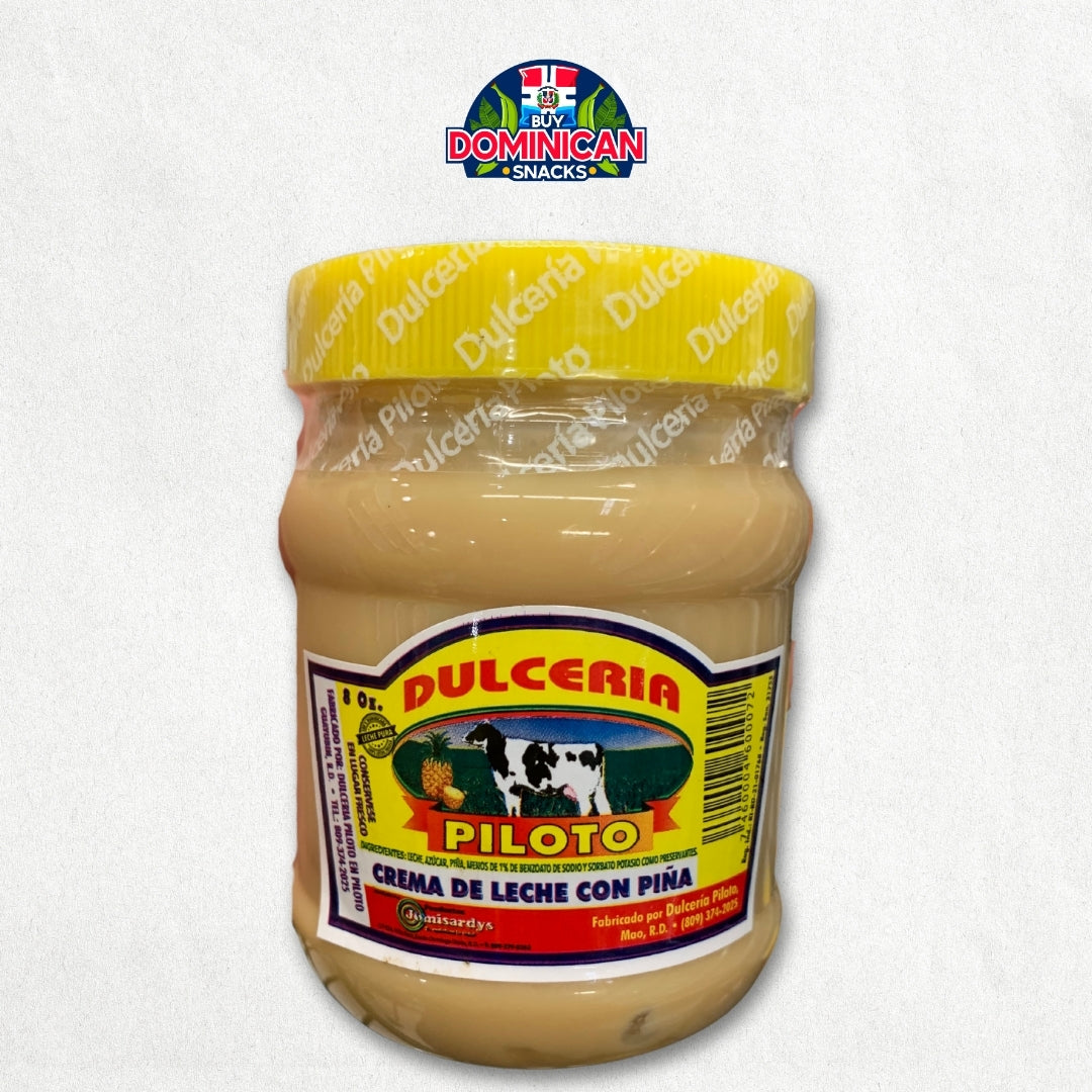 Dulcería Piloto milk cream with pineapple- 8oz of creamy delight infused with pineapple