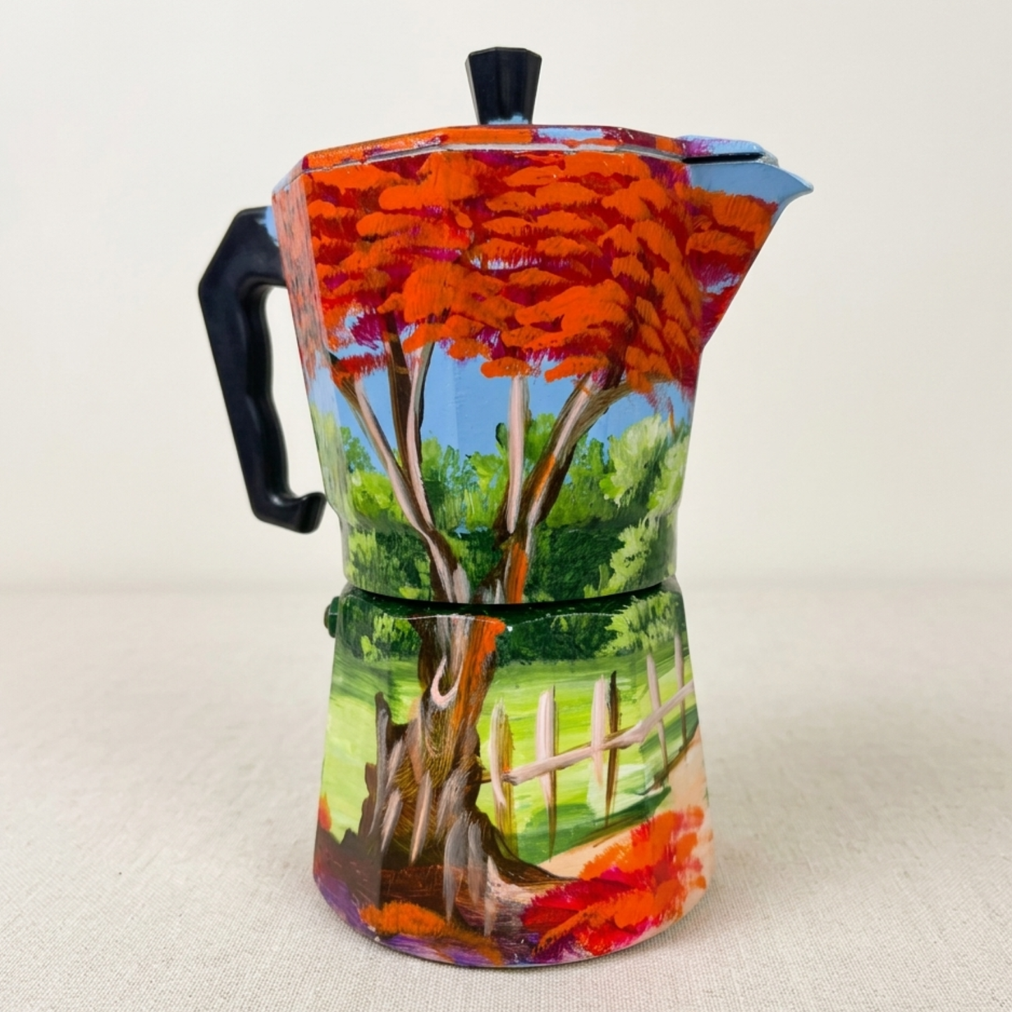 Hand-Painted Dominican Coffee Maker