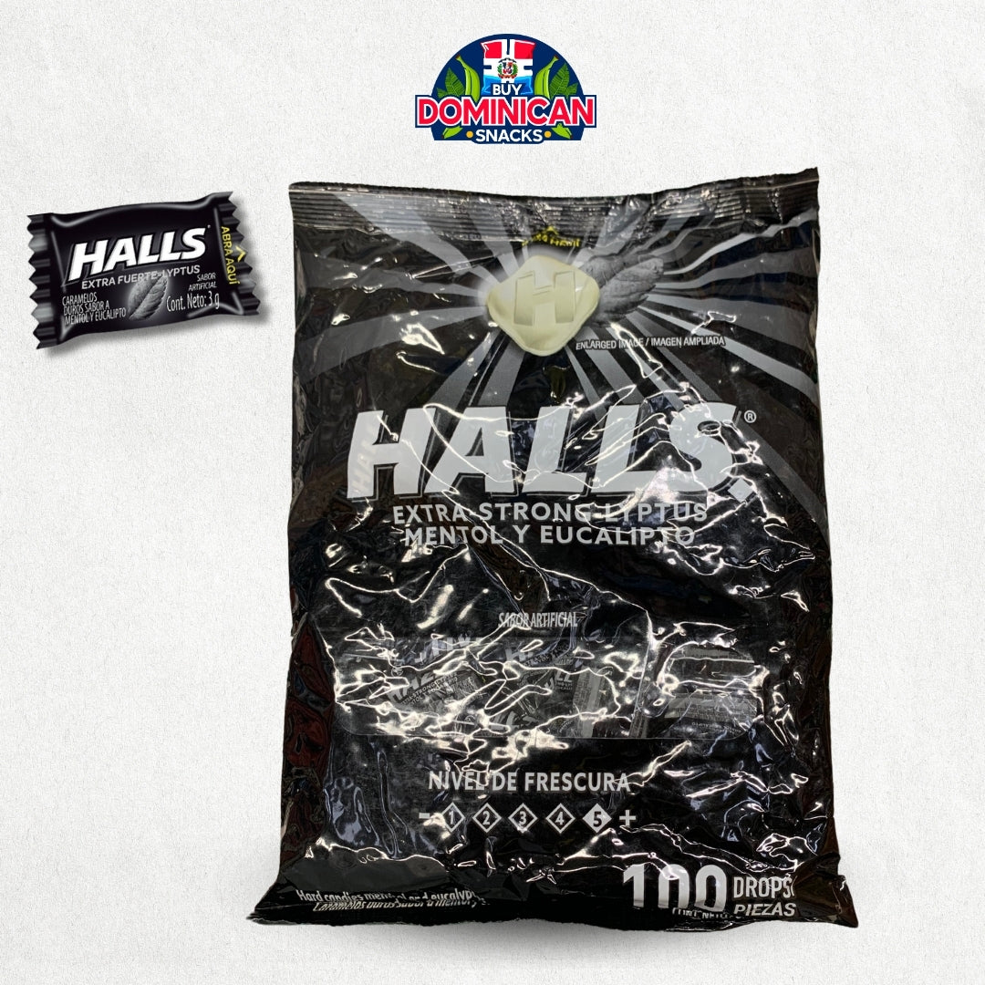 Halls Mentol Extra Fuerte Lyptus Mentas - 100UND de extra frescor