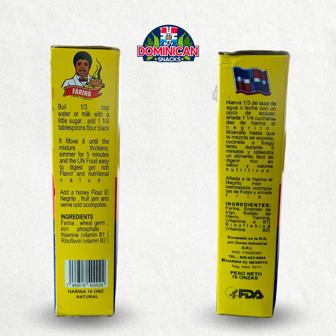 Harina El Negrito Cream of Wheat - A Dominican product 100% Natural