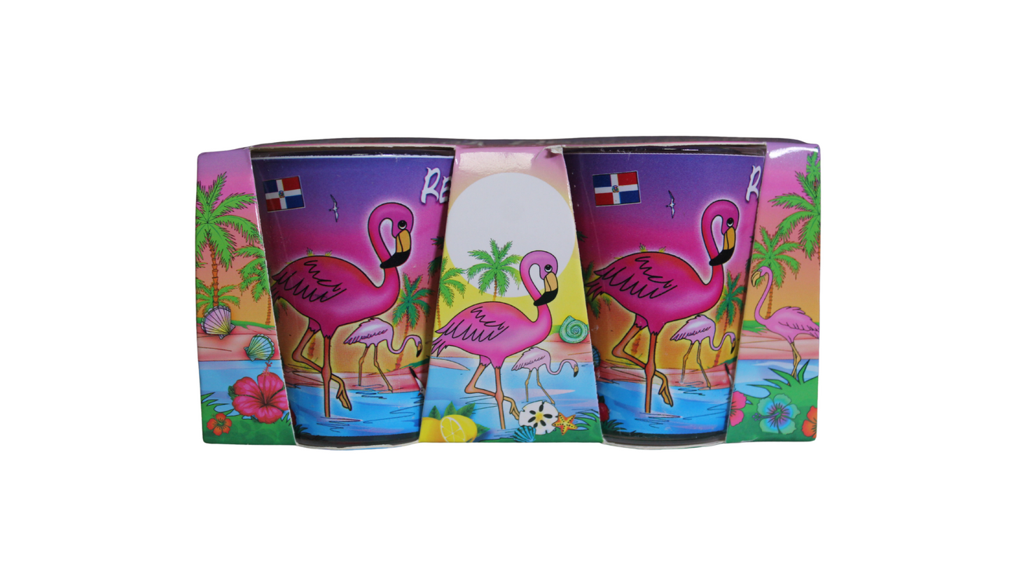 Juego de tazas con temática de playa tropical – República Dominicana