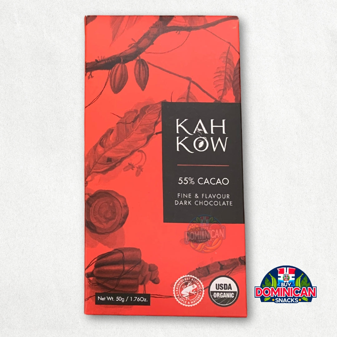 Kah Kow Organic Chocolate 55% - 50g of Dominican delight