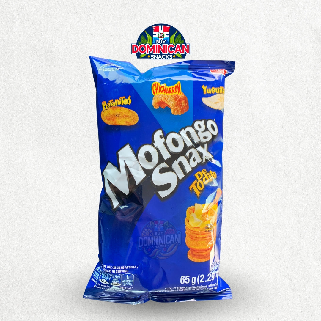 Mofongo Snax Frito Lay - Auténticos chips dominicanos de plátano, chicharrón y yuca | Papitas Dominicana de Plátano, Chicharrón y Yuca - 65g