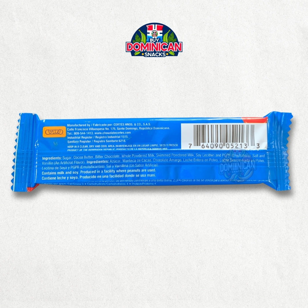 Cortes Mr. Milk - Chocolate con Leche 35g - Candy Bar Dominicana