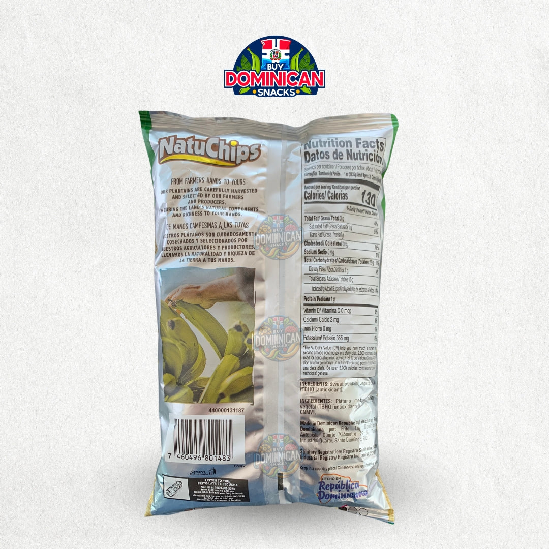 Natuchips Ripe Plantain Sweet Plantain Chips - Plátano Maduro Frito 100% Natural 110g