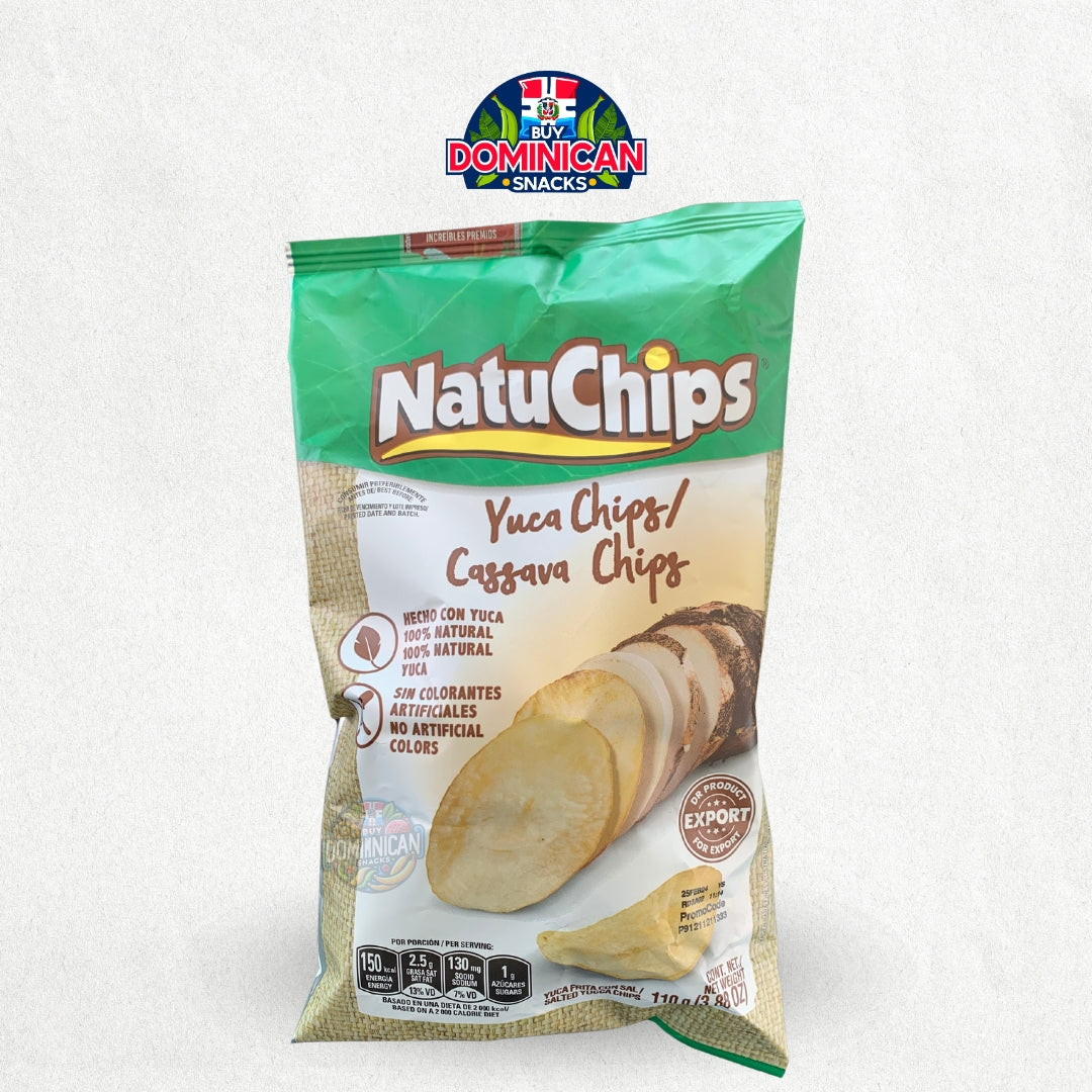 Natuchips Cassava Chips - Salted Yucca Chips - 100% Natural Yuca Chips 110g