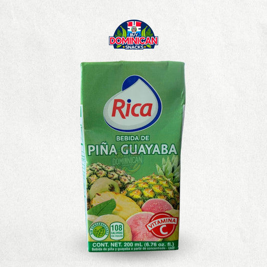 Rica Pineapple Guava Juice Drink - Jugo de Piña Guayaba 200ml